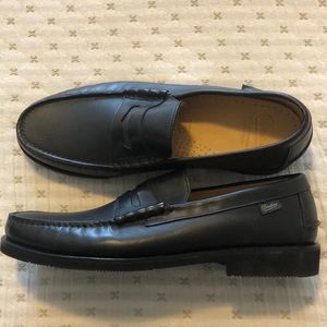 Brand New, never worn Mens Paraboot black leather loafers